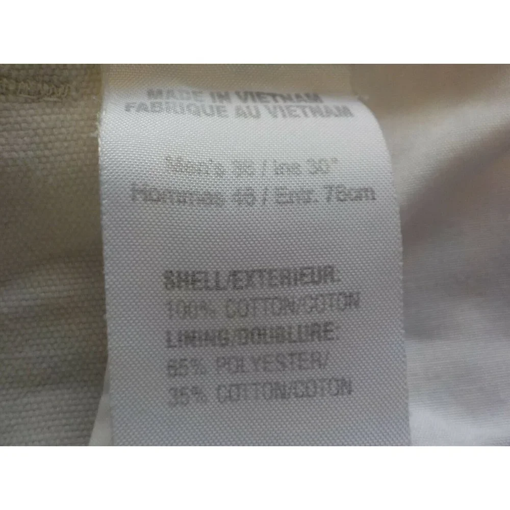 Columbia 6 Pocket Canvas Twill Jeans Off White Mens Size 36 x 29